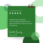 Green Simple Modern Customer Testimonial Review Instagram Post (150 x 150 px)