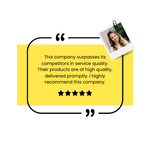 Yellow And Black Customer Testimonial Facebook Post (150 x 150 px)